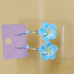 Blue Plumera Earrings